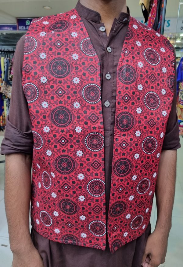 Sindhi Ajrak Print Koti / Waistcoat