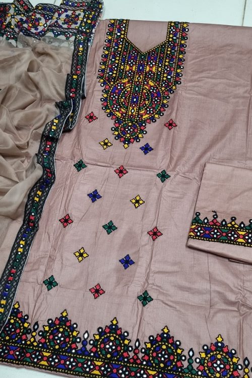 Traditional Balochi Embroidery with Foil work