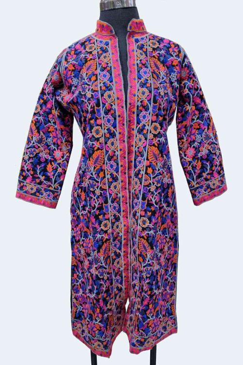 Ladies Long Coat With Heavy Embroidery